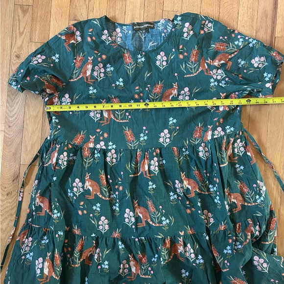 Princess Highway Rock Wallaby Smock dress AUS20 pockets belt bow kangaroo - Picture 7 of 9